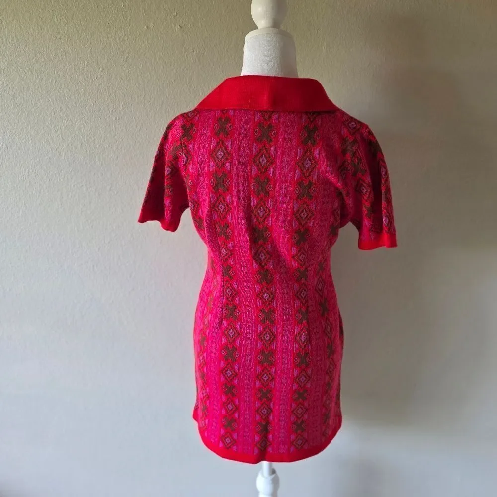 Free People Kitt Mini Dress In Berry Combo Size XS
